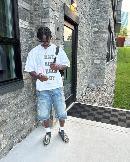 WWJD Graphic High Street Men T-Shirt Message