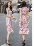 Dresses for Women 2024 Midi Kawaii Woman Cute Printing Fancy White Fairy Retro Fashion