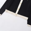 Women's Gold Button Knit Cardigan - Long Sleeve Sweater Coat