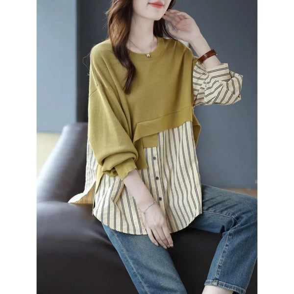 Asymmetric Layered Hoodie Women Plus Size Loose Fit Top Fall