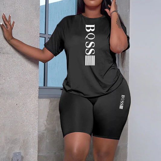 2025 Women's Summer Shorts Set Casual Tracksuit for Yoga and Running