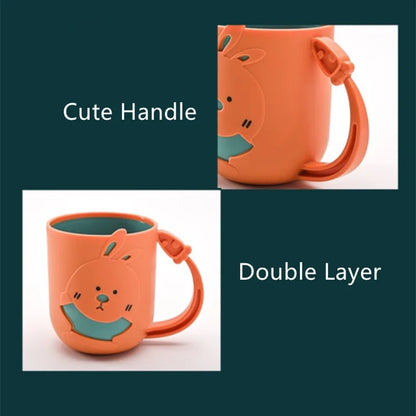 Set of 2 Plastic Cartoon Cup Drinking Mug Water Tumbler for Kids / Children (Rabbit)