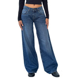 High Waist Distressed Flared Jeans for Spring