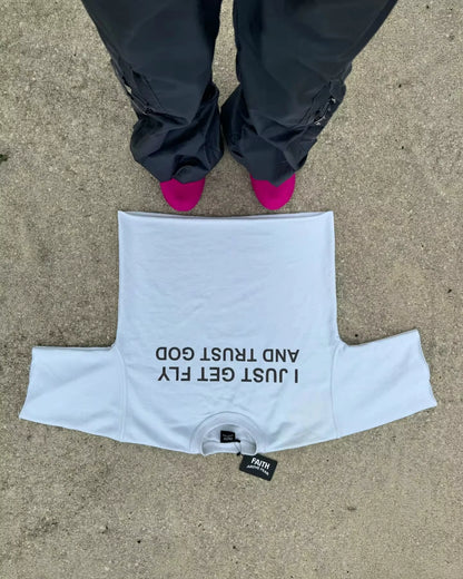 I Just Fly Trust God Tshirt Women Y2K Harajuku Streetwear