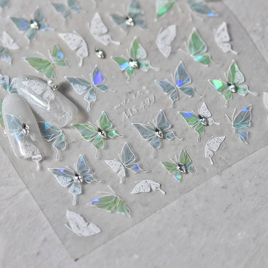 Bronzing Gilded Butterfly Nail Art