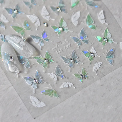 Bronzing Gilded Butterfly Nail Art