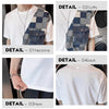 Mens Denim Patchwork Tshirt Cargo Pocket Short Sleeve Cotton Tee
