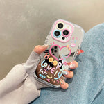 Lovely Girl Heart Mirror Phone Case For iPhone shockproof Back Cover