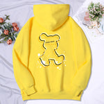 Explore Our Oversized Female Sweatshirt Hoodies Embrace Creativity with Charming Bear Outline Design