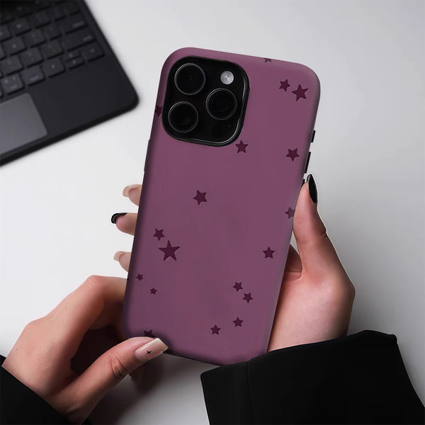 iPhone Magnetic Star Case Purple MagSafe Tough Double Layer Armor
