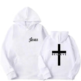 Men's Believe Cross Jesus Printed Hoodies Man