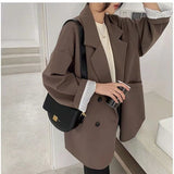 Women's Large Blazer Coats Spring Autumn Fashion Korean Version Loose Grace Fall Jacket