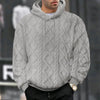 Men's Jacquard Velvet Hoodie - Reversible Pullover Sweater