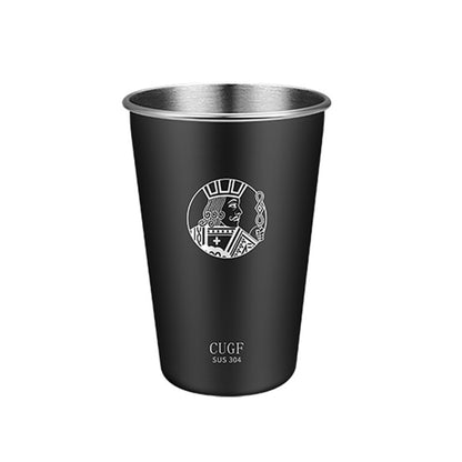 Poker Elk Black Stainless Steel Single Layer Cold Drink Cup Portable Mug