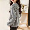 Womens Sequin Hooded Sweatshirt Cotton Blend Pullover Casual Style