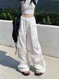 Y2k Cargo Pants Streetwear Straight Trousers With Multiple