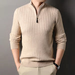 Men's Slim Fit Quarter Zip Turtleneck Sweater