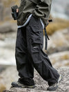 Mens Cargo Parachute Pants Baggy Wide Leg Waterproof Hiking Outdoor