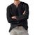 Mens Cotton Linen Shirt Long Sleeve V Neck Breathable Oversized Fit