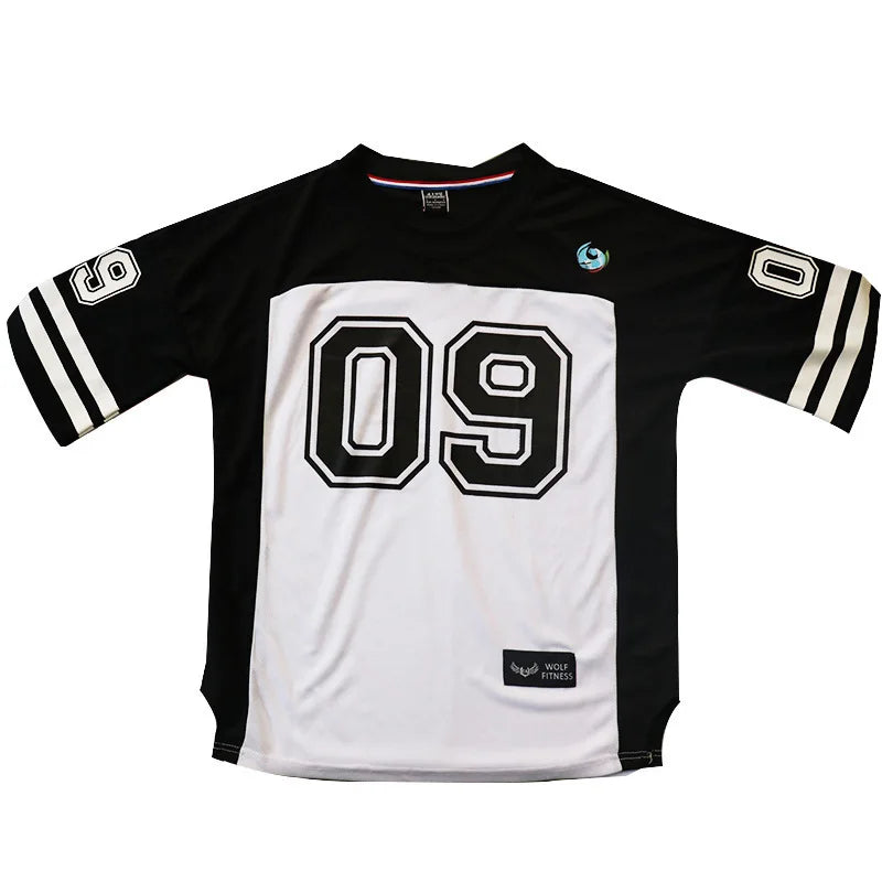 Men's Vintage Mesh Basketball Tee Quick-Dry Oversized Gym Shirt