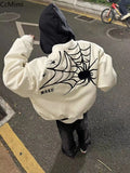 Autumn and Winter 2024 Trendy Spider Embroidered Baseball Jacket