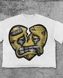 Y2K Sad Smiling Face Oversized T-Shirt