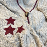 Oversized Star Embroidered Cardigan Casual and Stylish Sweater for 2023