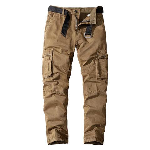 Cargohose für Herren, Joggen, Freizeithose, Baumwolle, volle Länge, Militär-Streetwear