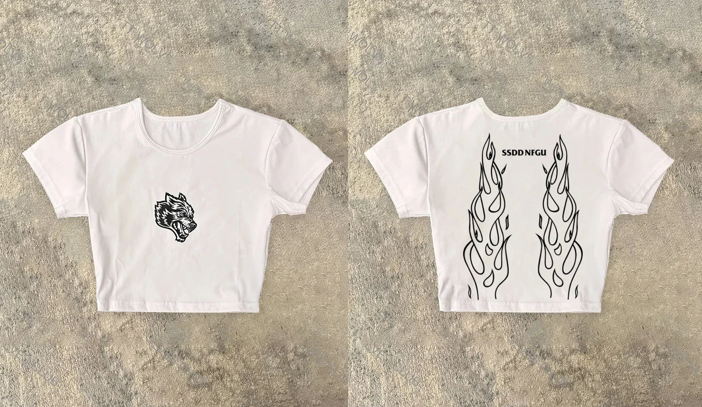 Women’s Cropped Gym Shirt Stretchy Fitness Workout Top