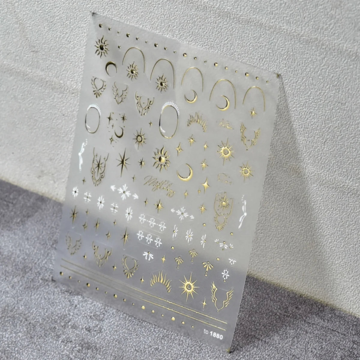 Gilding Crescent Moon Sun Star Nail sticker