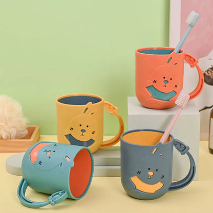 Set of 2 Plastic Cartoon Cup Drinking Mug Water Tumbler for Kids / Children (Rabbit)