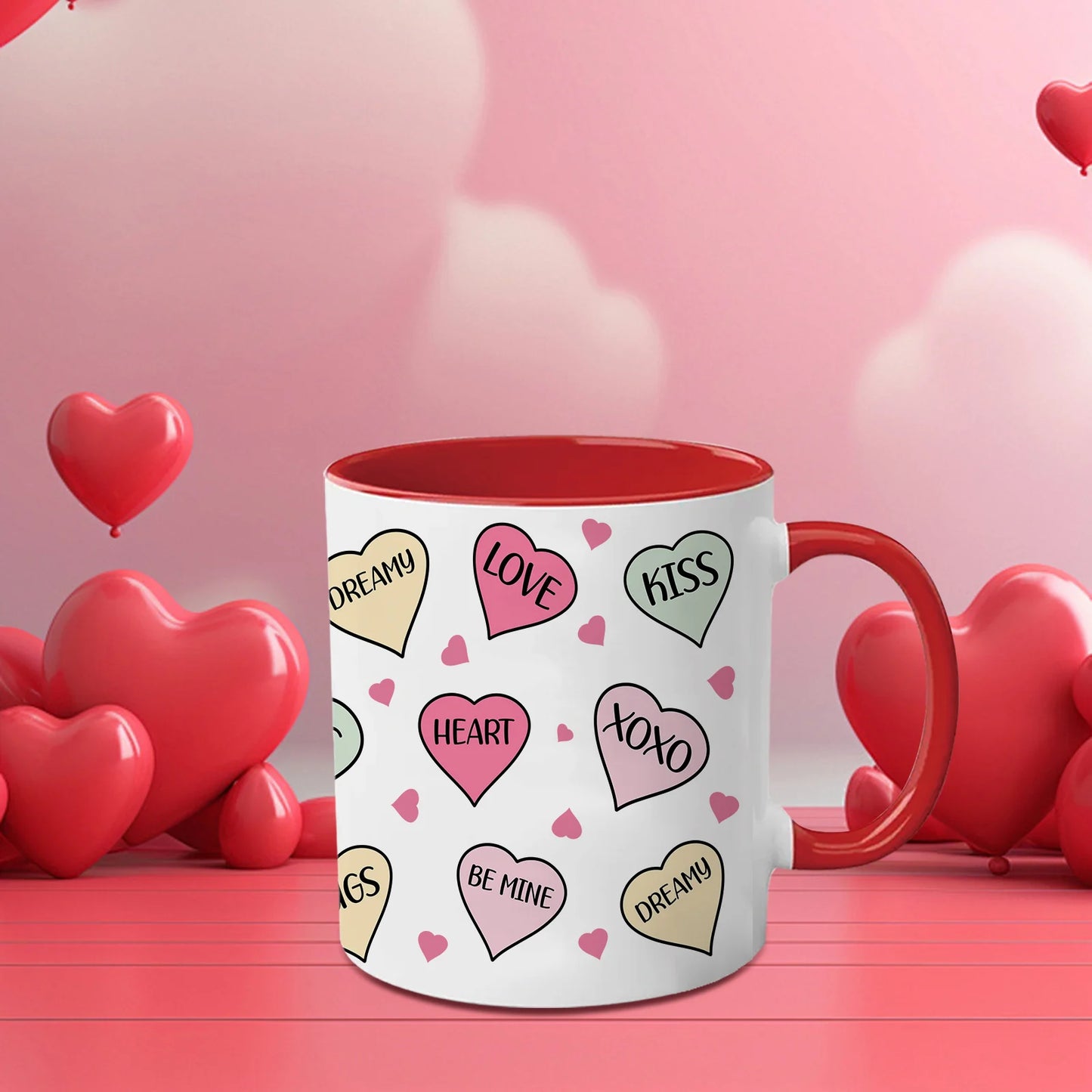 1pc Love Bubbles Mug 11oz Tea Milk Valentine's Day Anniversary Gifts