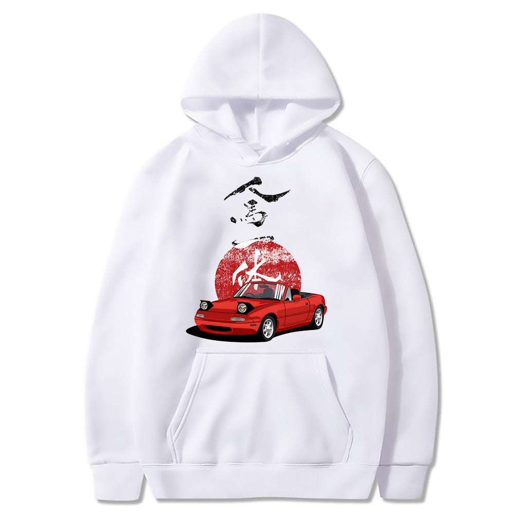 Mens Hoodie Jdm Drift Red Car Fashion Tops Harajuku