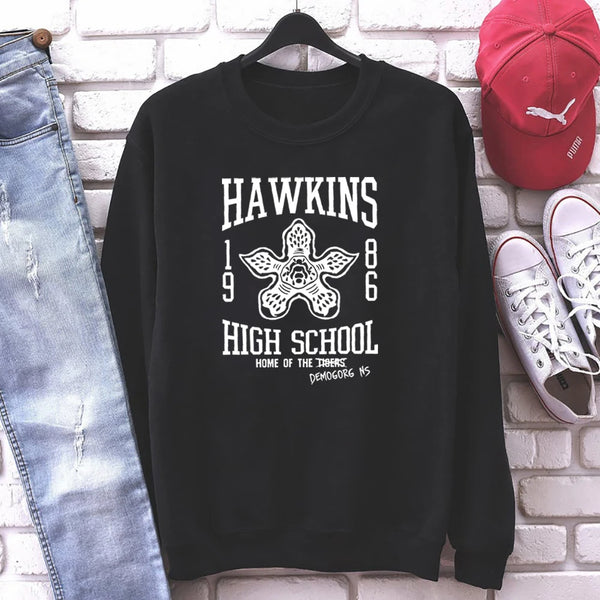 Eleven’s Hawkins School Demogorgon Sweatshirt Stranger Hoodie