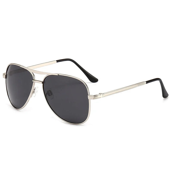 Polarized Sunglasses Men Metal Double Beam Sunglasses