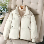 Women Short Loose Puffer Jacket Thick Winter Warm Outerwear