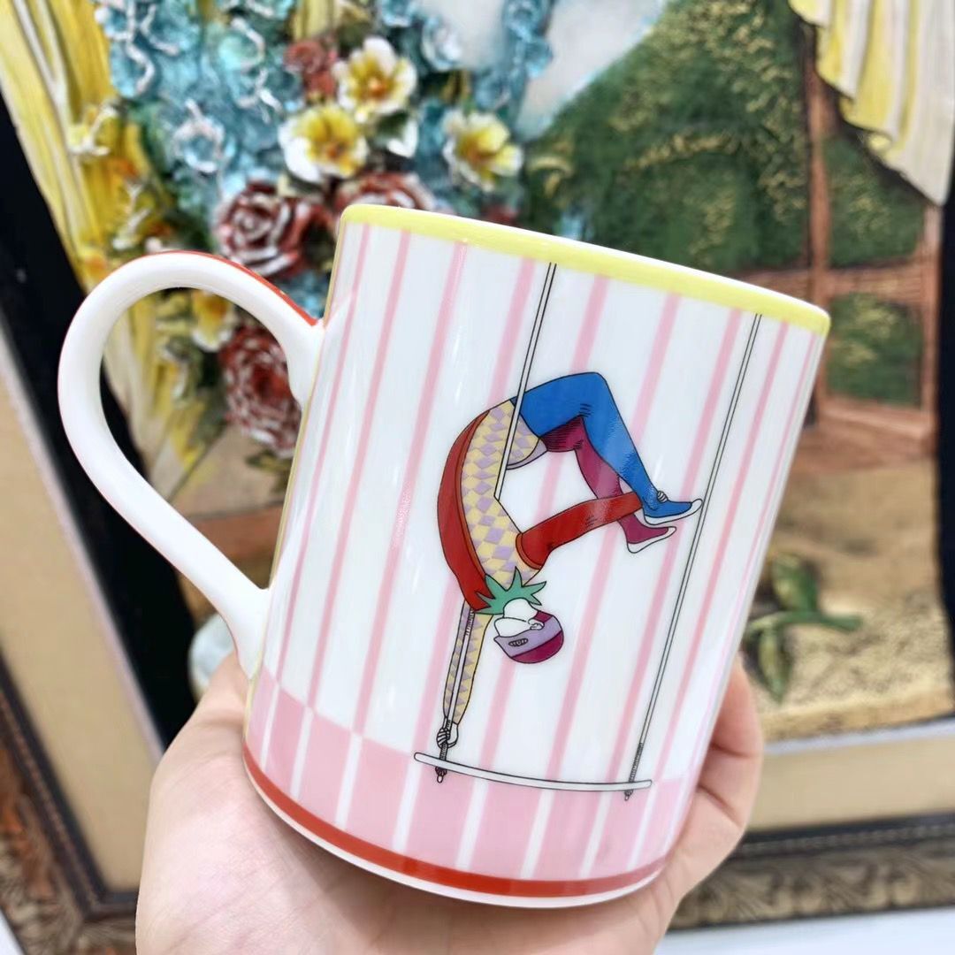 Mug Cafe Tea Milk Cups  Coffee Drinkware  Mugs With Golden Spoon