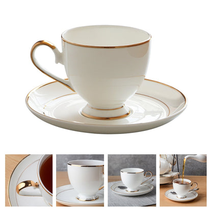 Coffee Cup Saucer Spoon Set Ceramic Mug Tea Cup Cafe