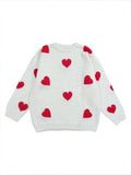 Autumn Plus Size Women Heart Pattern Sweater