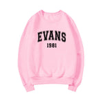 Chris Evans 1981 Graphic Long Sleeve Pullovers for Women