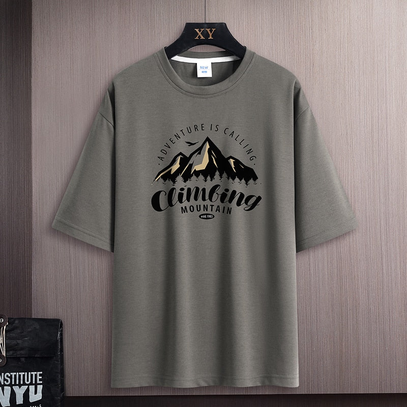 T-Shirt Men Mountain Summer High Quality Top Tees Classic