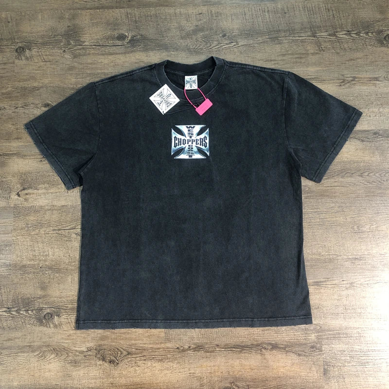 Vintage Frog Drift T-Shirt Men’s Oversized Casual Streetwear Tee