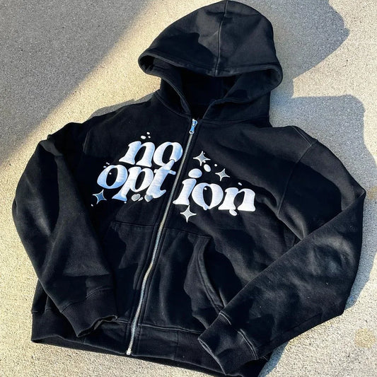 Pullover Zip Streetwear Oversize Halloween tops Y2K Men's Hoodies Punk Kpop