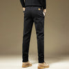 Mens Cotton Dress Pants Straight Fit Business Work Trousers Casual