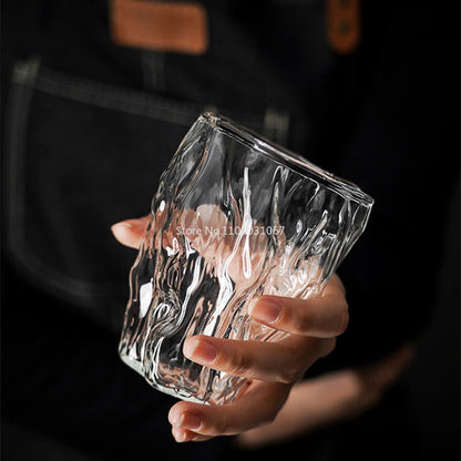 Glass Cup Irregular Coffee Mug Foreign Wine Glass Whiskey