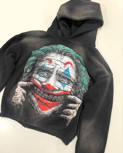 Y2K Clown Print Hoodies Style Gothic