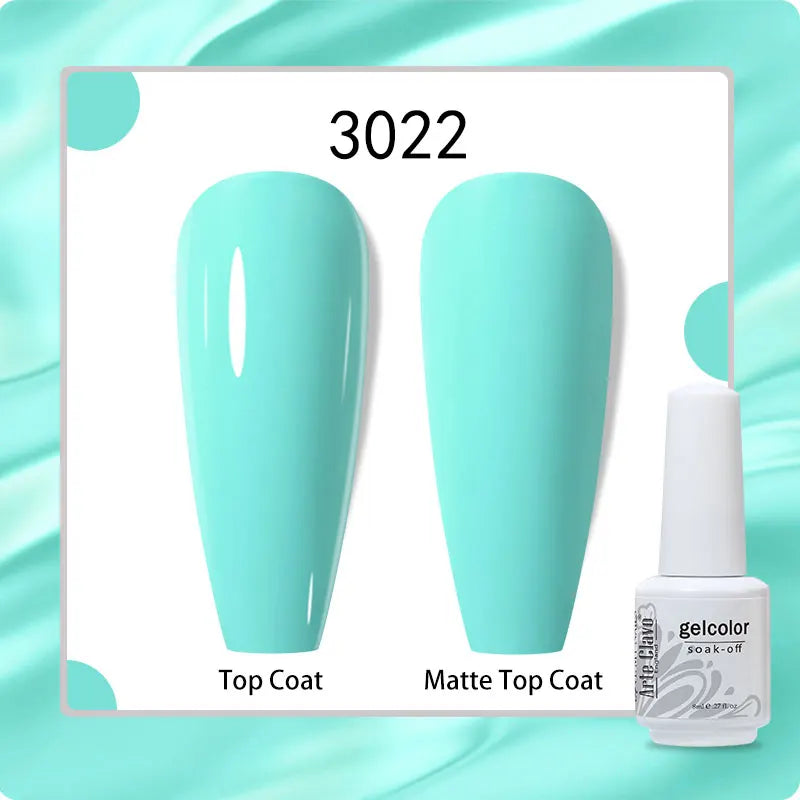 8ml Pure Color Gel Nail Polish Nail Art Manicure Semi Permanent