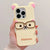 Glasses Bear iPhone Case Cute Silicone 12 13 14 15 16 Pro Max
