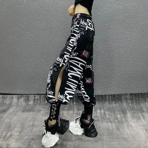 Pants Woman Print Jogger Trousers Comfy Streetwears Loose