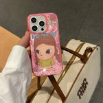 Pink yoshitomo nara phone case For iPhone